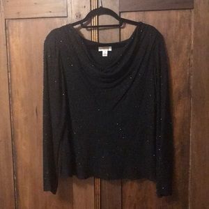Talbots beaded long sleeve shirt